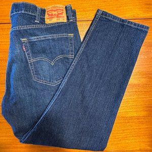 Levis 502 Mens Jeans 40x30 Blue Stretch Taper EUC